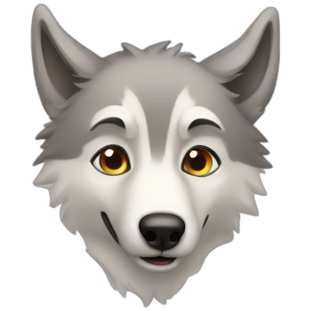 Loup mignon emoji