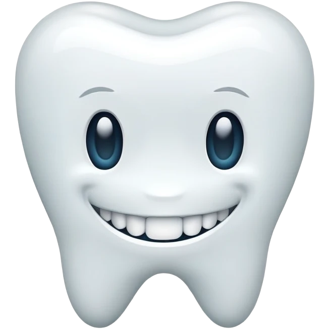 teeth app icon, modern dental application logo with teeth emoji