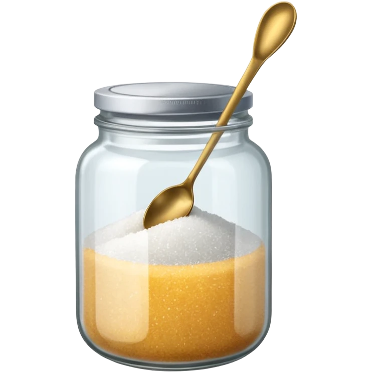 Jar of sugar with spoon emoji