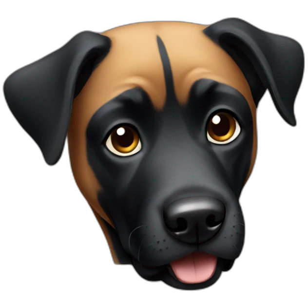 black color dog emoji