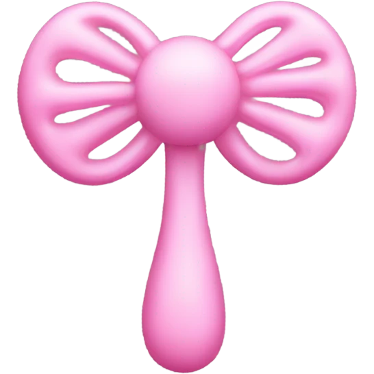 Pink baby rattle emoji