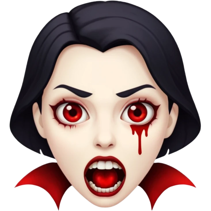 suprised vampire emoji