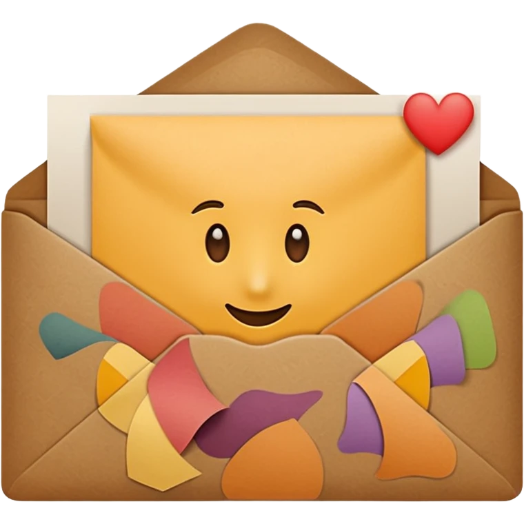 card with brown envelope emoji