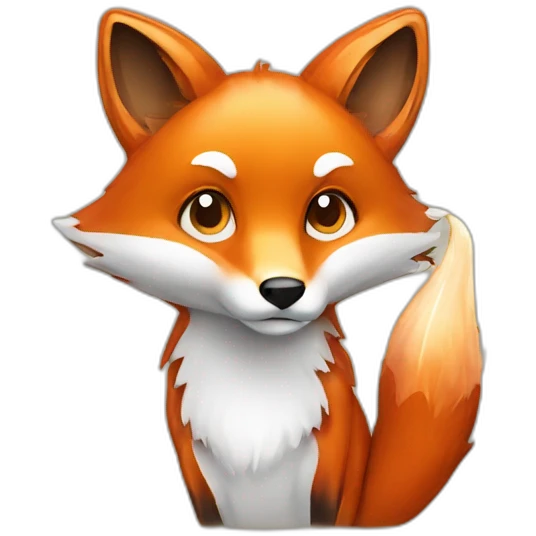 fox with thermometer emoji