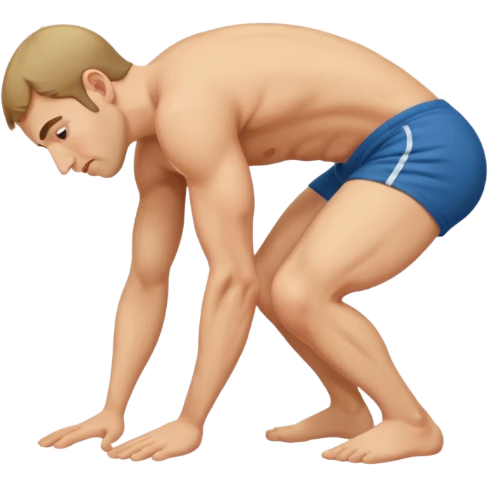 A man bent over spreading his ass cheeks emoji