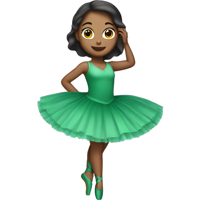 bailarina verde emoji