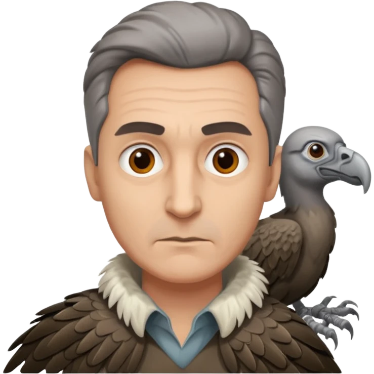 Man mixed with vulture emoji
