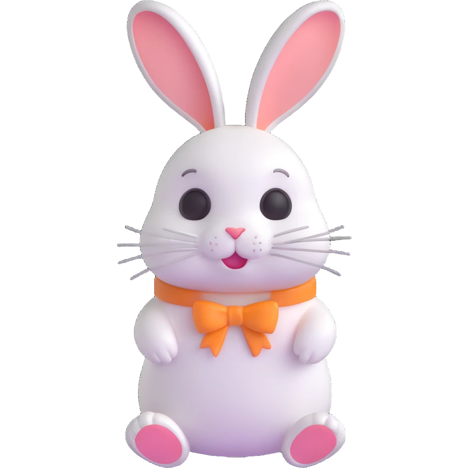 A cute and funny rabbit emoji