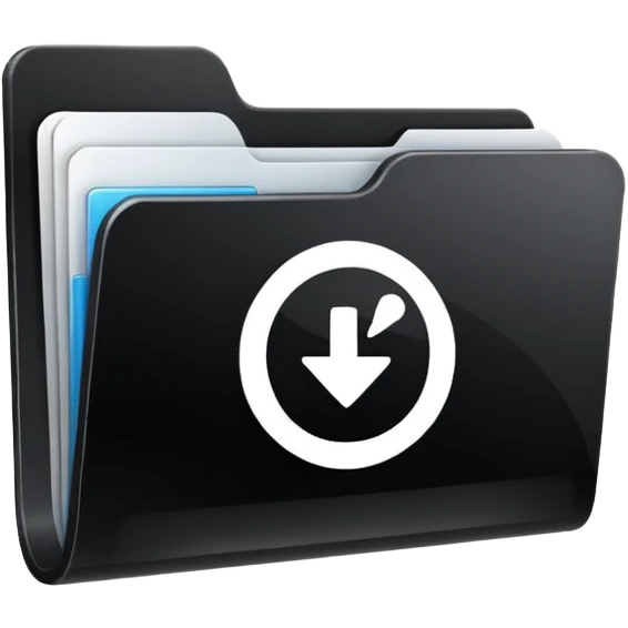 computer folder icon black emoji