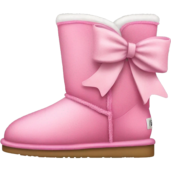 pink pair of uggs with bow on the back emoji