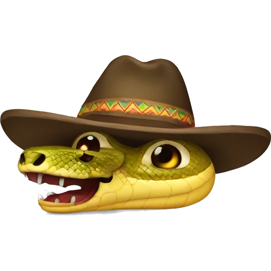 Snake with a sombrero emoji