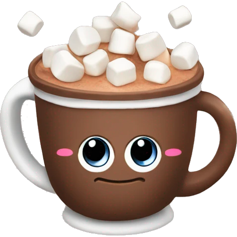 Hot chocolate with marshmallows emoji