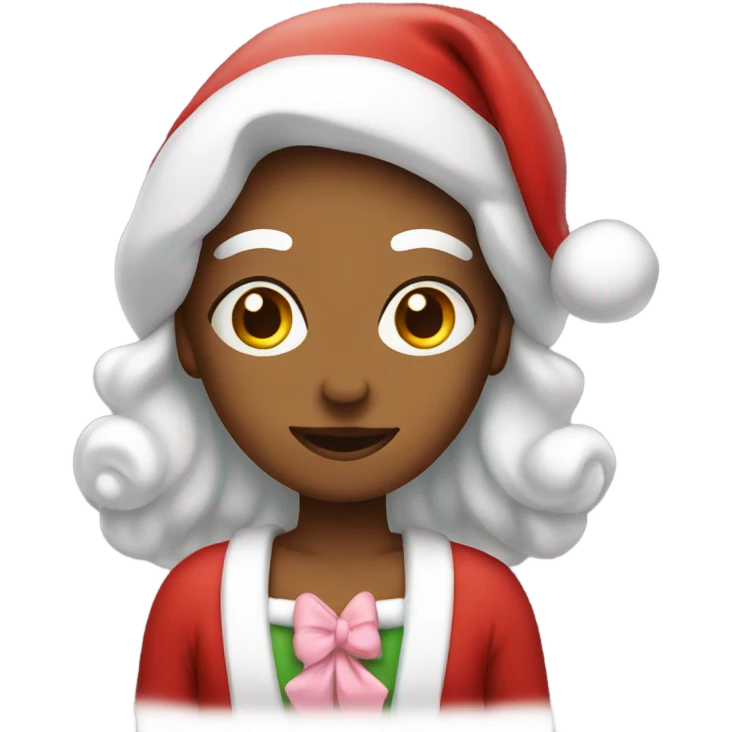 Santa wearing a dress emoji