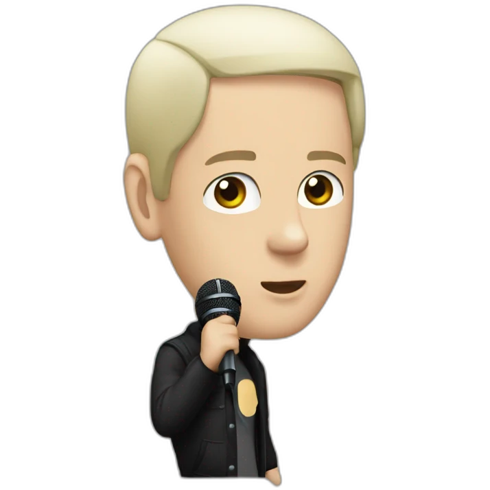 Eminem with microphone  emoji