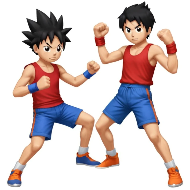 Luffy qui tape goku emoji