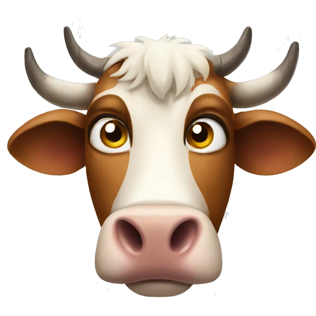 a really annoyed cow emoji