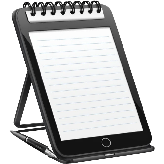 digital notepad with no clip emoji