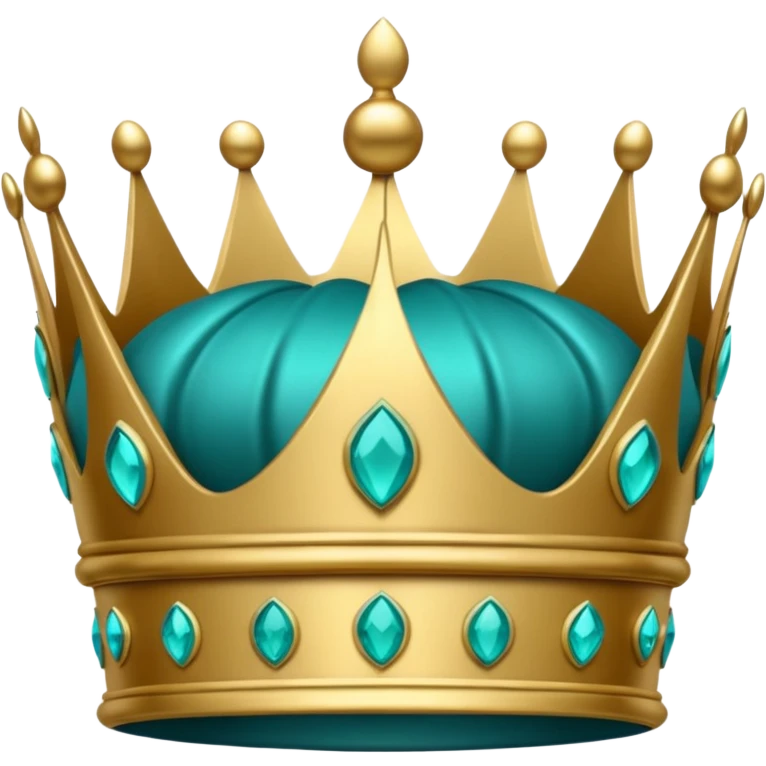 Crown with teal emoji