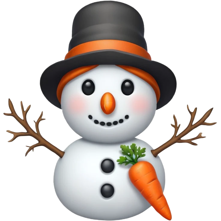 snowman wearing hat emoji