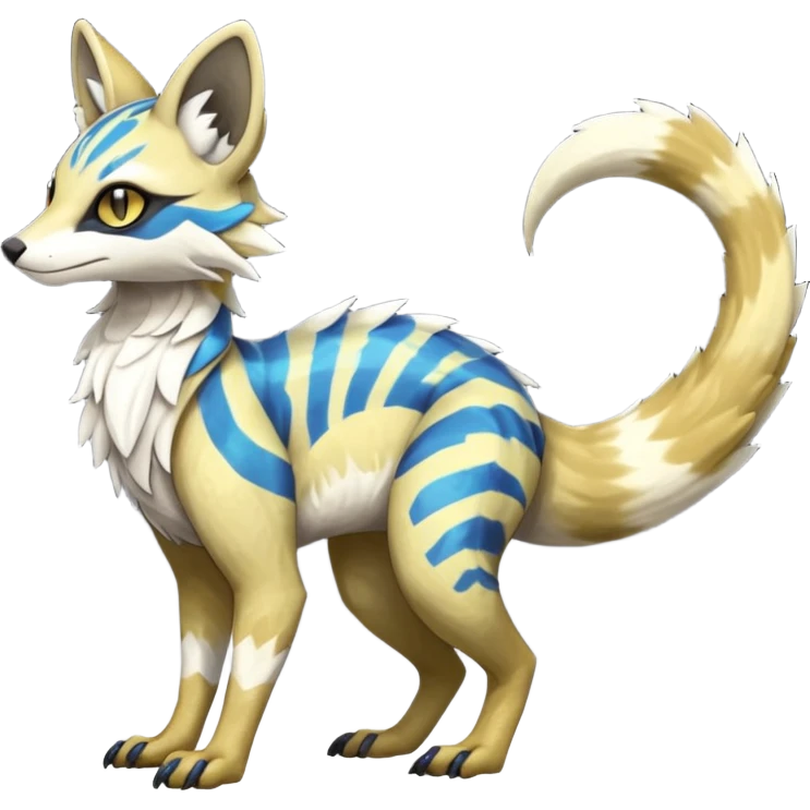 Rare realistic shiny exotic cute epic pretty beautiful handsome gorgeous aesthetic colorful vibrant Vernid-Protogen-Primagen-Sergal-Wickerbeast-Genet-Trico-species-Fakemon-hybrid-creature by LiLaiRa, beautiful intricate markings, full body emoji