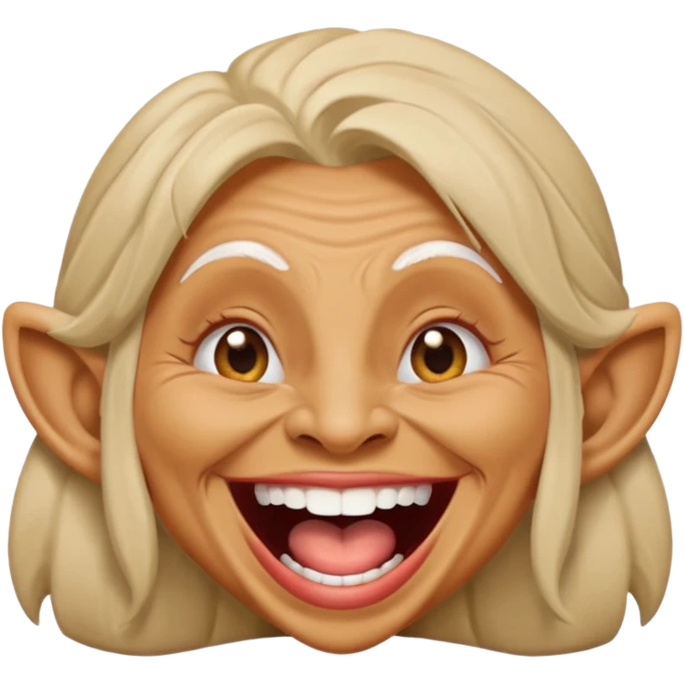 Make a women laughing women troll laughing emoji