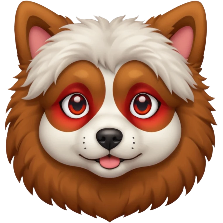 red eyed dog fluffy emoji