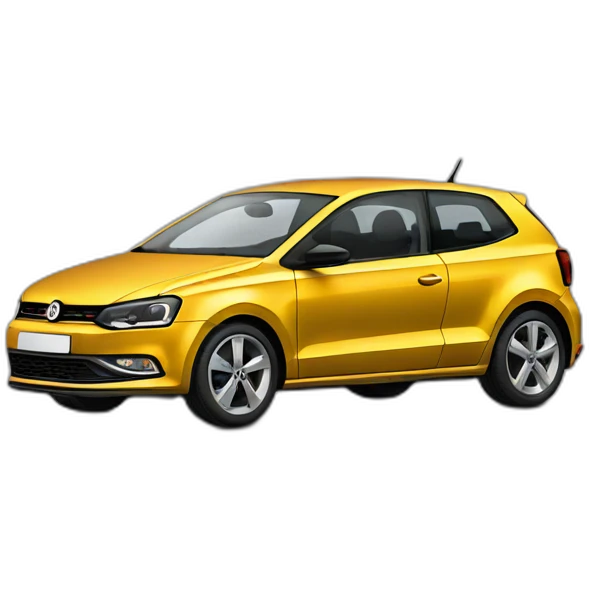 Bobtail driving volkswagen polo emoji