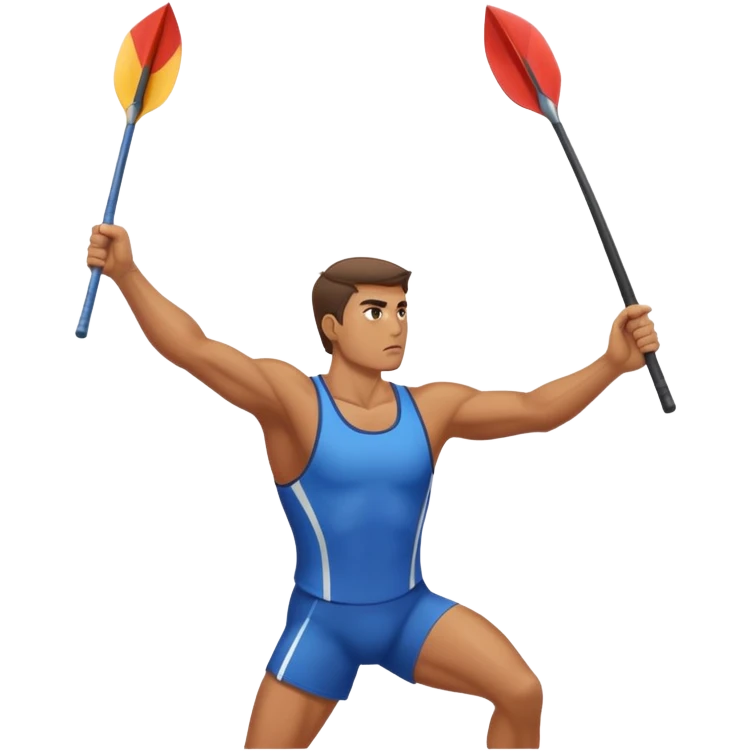A man throw javlin emoji