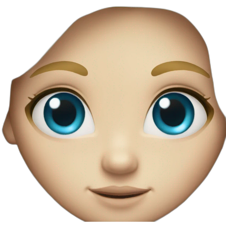 Mermaid with long blonde hair and blue eyes emoji