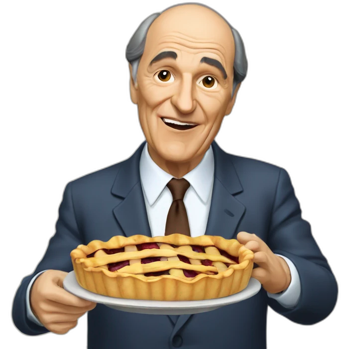 François mitterand eating a pie emoji