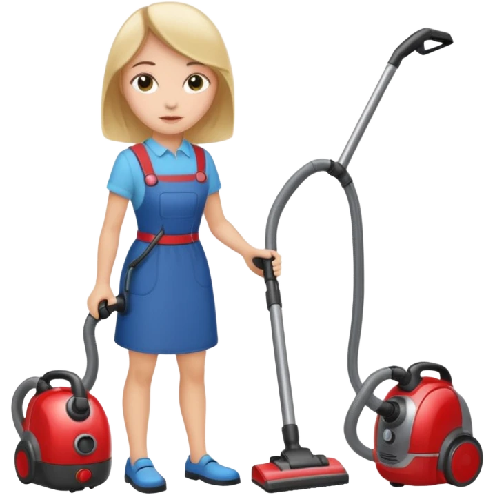 Girl with a vacuum cleaner emoji