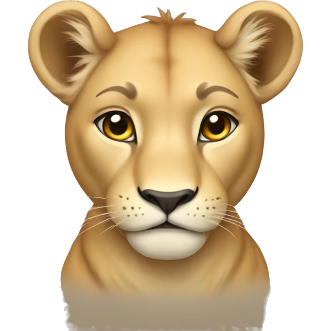 Cute lioness emoji
