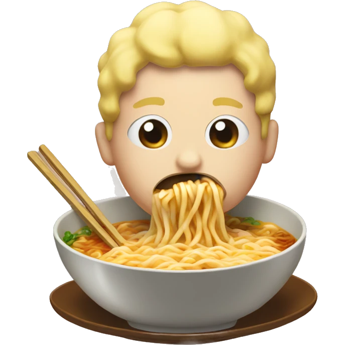 Slurping ramen emoji