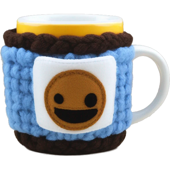 Coffee mug cozy emoji