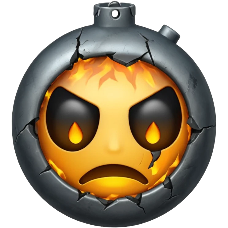 Bomb face emoji