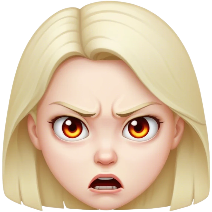 A girl some angry emoji