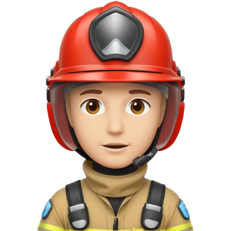 helmeted responder character emoji
