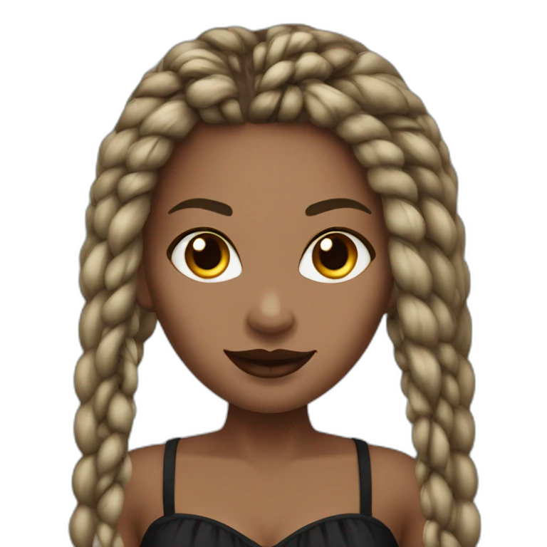 box braids vampire lady medium skin tone emoji