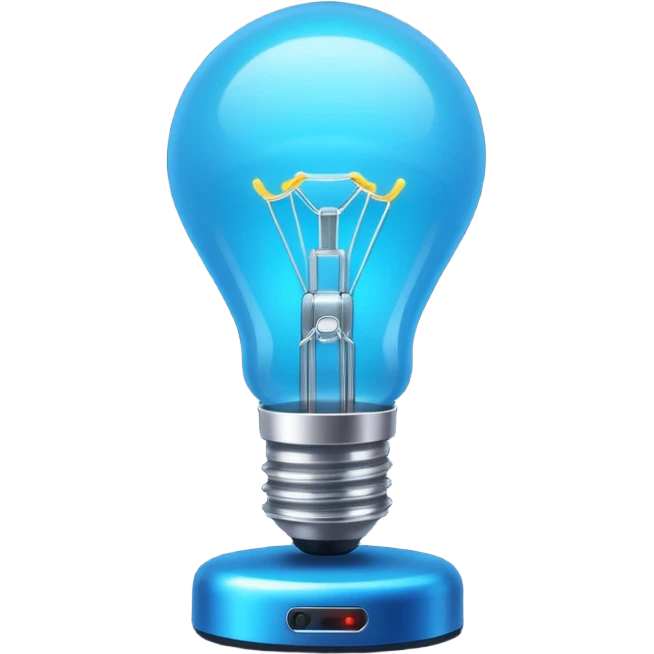 1980s neon light blue lighting lamp emoji