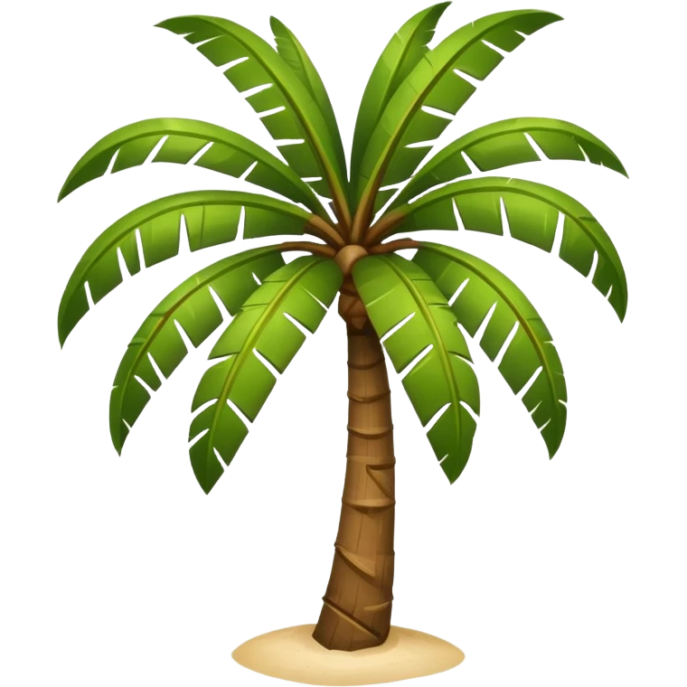 Counut tree with  coconutwhite background only white background emoji