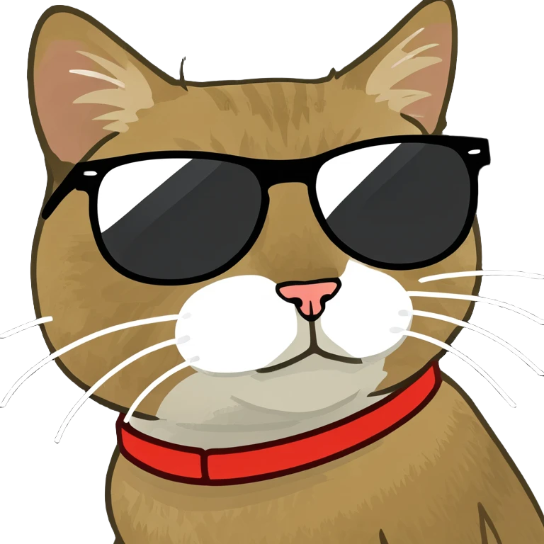 Cat with sunglasses emoji