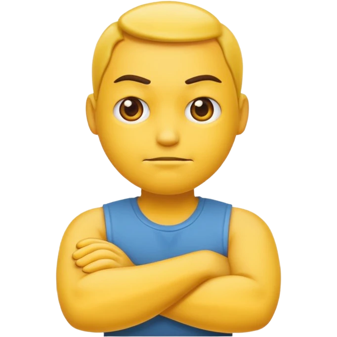 Create a mad emoji arms crossed  emoji