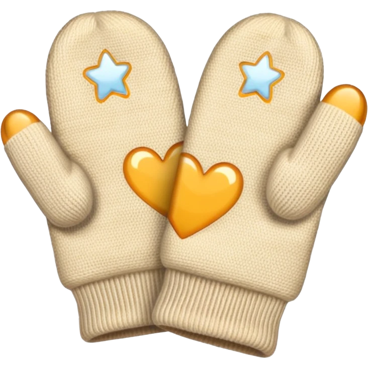 A light beige pair of mittens  emoji