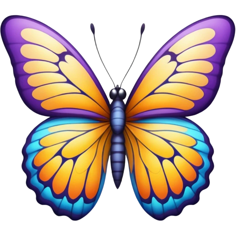 Straight butterfly emoji