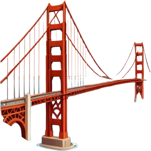Cinematic Realistic Golden Gate Bridge Emoji emoji