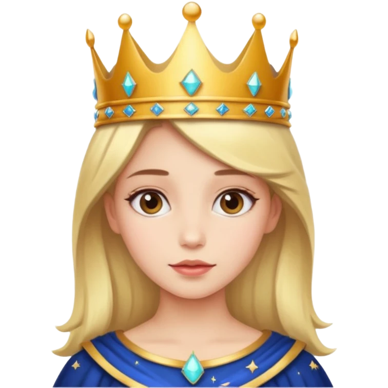 Girl with crown of my universe emoji
