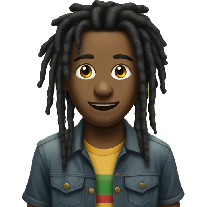 um jovem com dreads fuand emoji