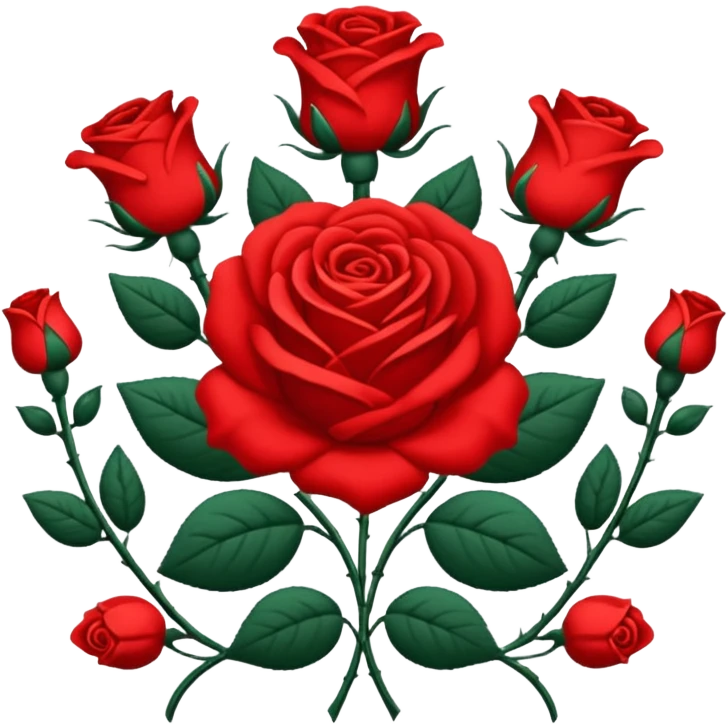 brasão com rosas condessa vermelha emoji