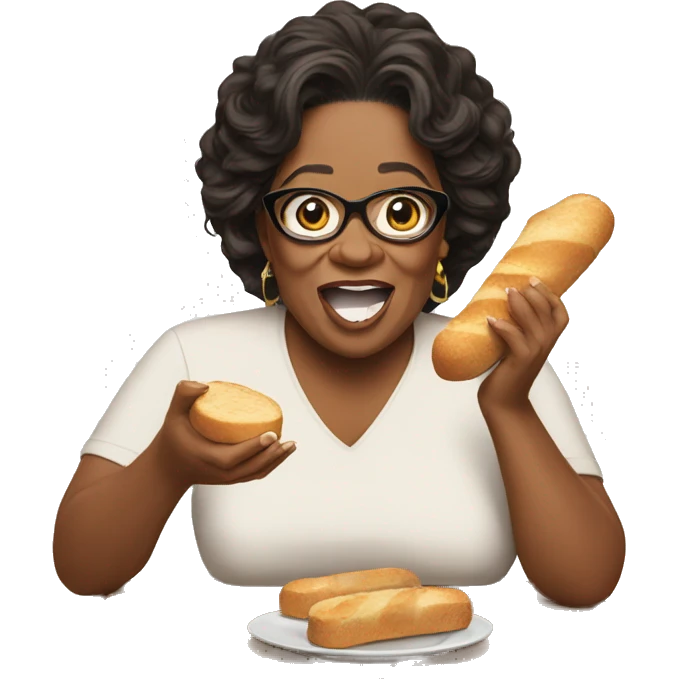Oprah eating bread emoji