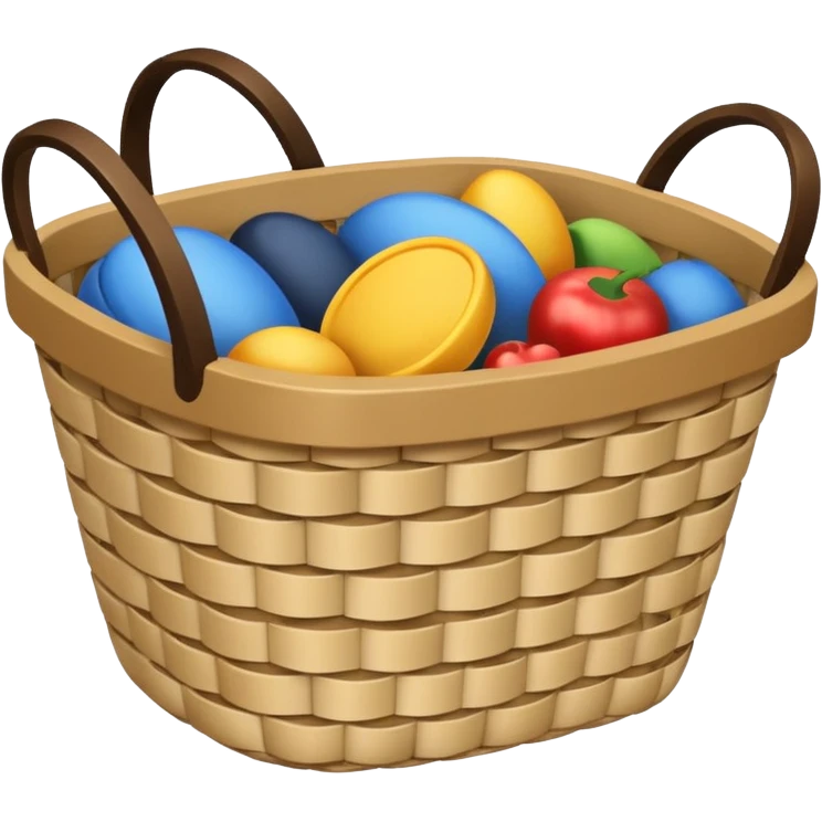 woven storage basket open emoji